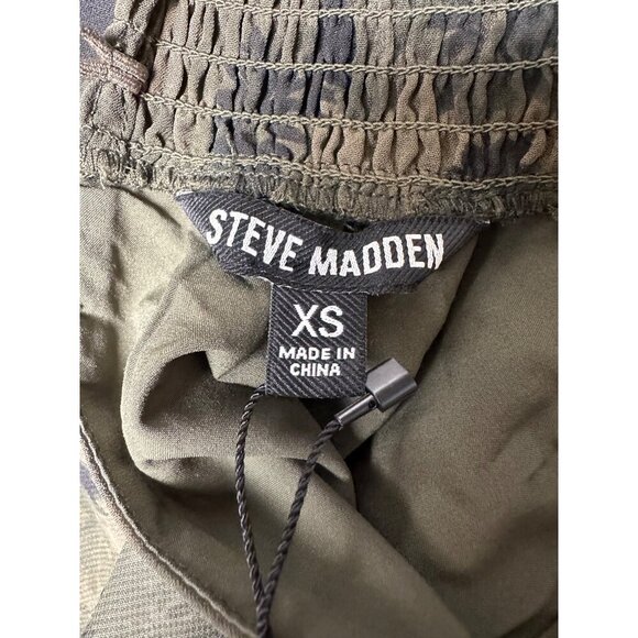 NWT Steve Madden Floral Chiffon Midi Dress XS Dark Green Floral Edgy READ - Picture 6 of 15